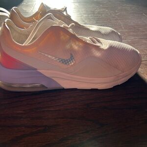 Nike Cream and Silver Athletic Shoes